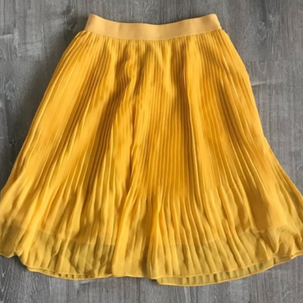 A new day gold pleated skirt sz lg